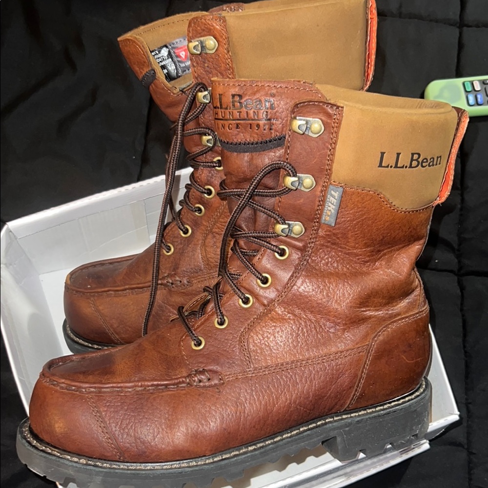 L.L. Bean Brown Boots with Rugged High-Top Design
